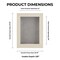 Natural Whitewash Wood Shadow Box Frame with Acrylic Front - Light Brown Suede Backing, 30 Sizes